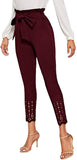 Women's Stretchy Workwear Office Skinny Pants with Belt - Easy Pickins Store