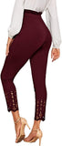 Women's Stretchy Workwear Office Skinny Pants with Belt - Easy Pickins Store