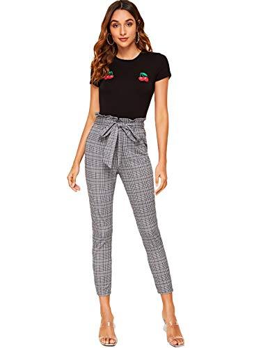 Women's Stretchy Workwear Office Skinny Pants with Belt - Easy Pickins Store