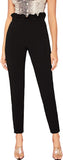 Women's Stretchy Workwear Office Skinny Pants with Belt - Easy Pickins Store