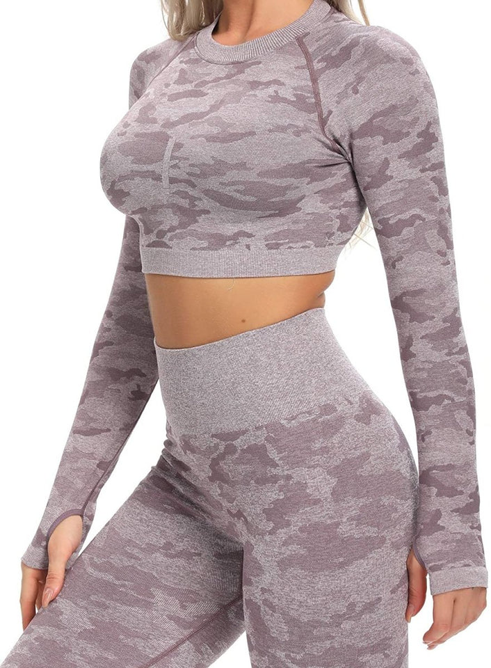Women's Yoga Gym Crop Top Compression Workout Athletic Short/Long Sleeve Shirt - Easy Pickins Store