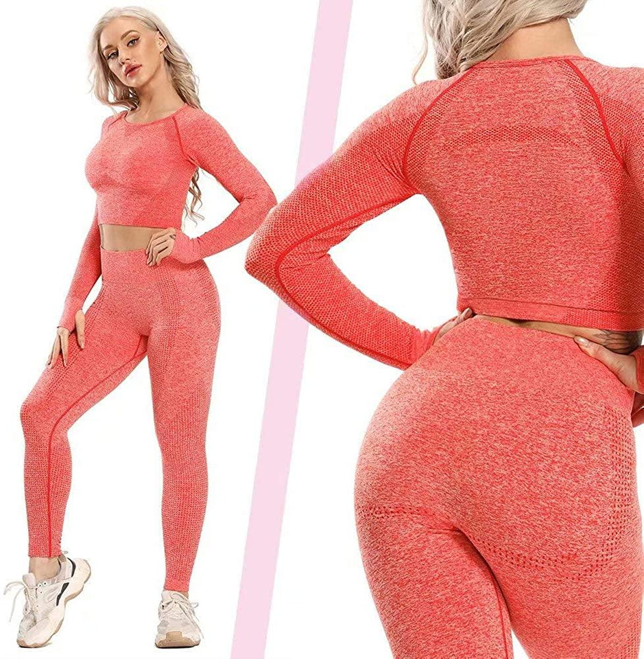 Women's Yoga Gym Crop Top Compression Workout Athletic Short/Long Sleeve Shirt - Easy Pickins Store