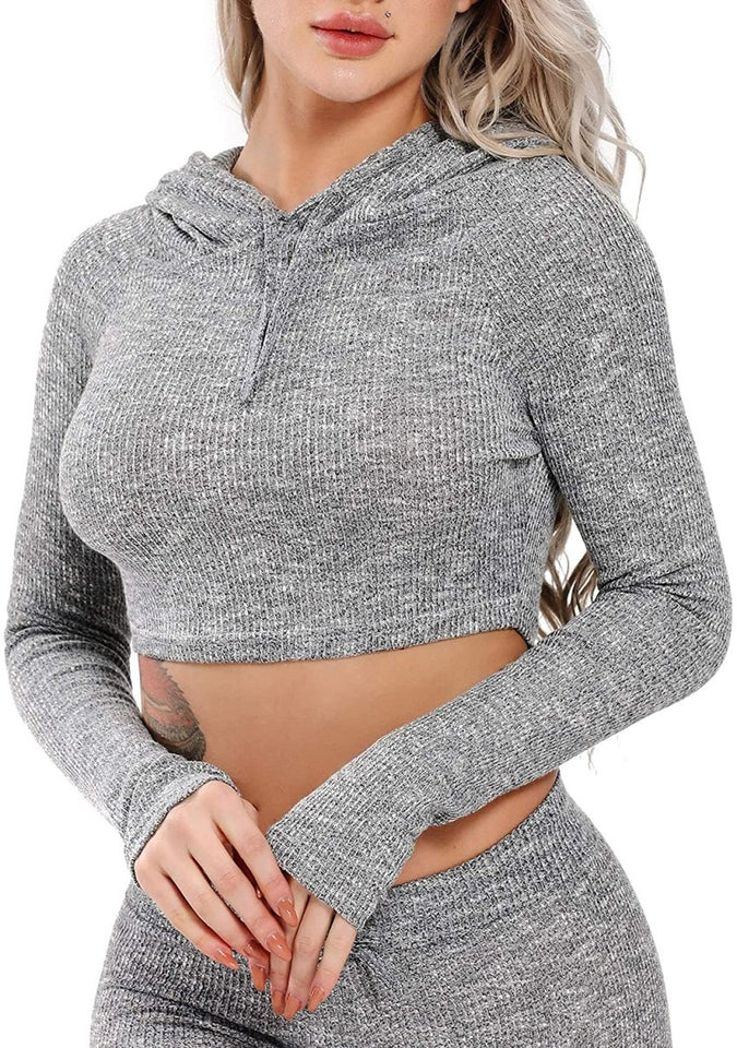 Women's Yoga Gym Crop Top Compression Workout Athletic Short/Long Sleeve Shirt - Easy Pickins Store