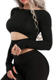 Women's Yoga Gym Crop Top Compression Workout Athletic Short/Long Sleeve Shirt - Easy Pickins Store