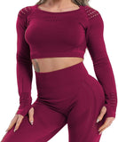 Women's Yoga Gym Crop Top Compression Workout Athletic Short/Long Sleeve Shirt - Easy Pickins Store