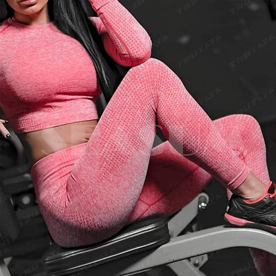 Women's Yoga Gym Crop Top Compression Workout Athletic Short/Long Sleeve Shirt - Easy Pickins Store