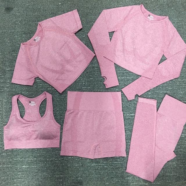 Workout Sportswear Gym Fitness High Waist Seamless Yoga Set - Easy Pickins Store