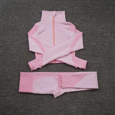 Yoga Suitwear Seamless Long Sleeve High Waist Sport Set - Easy Pickins Store