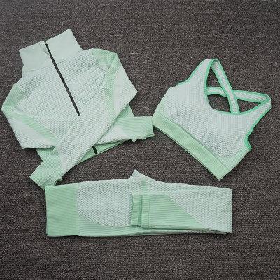 Yoga Suitwear Seamless Long Sleeve High Waist Sport Set - Easy Pickins Store