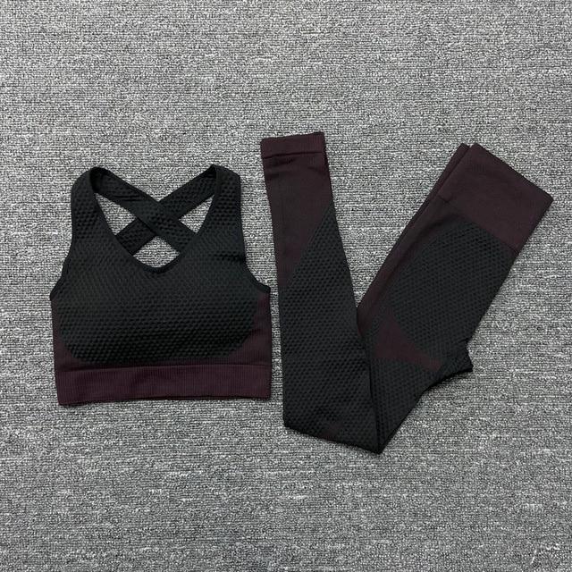 Yoga Suitwear Seamless Long Sleeve High Waist Sport Set - Easy Pickins Store