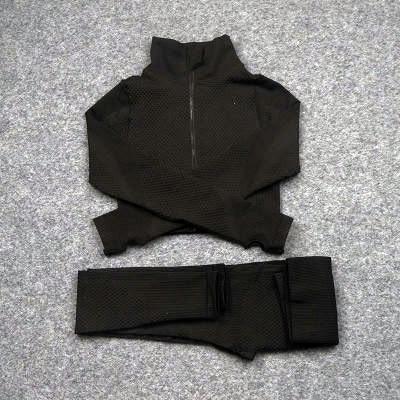 Yoga Suitwear Seamless Long Sleeve High Waist Sport Set - Easy Pickins Store
