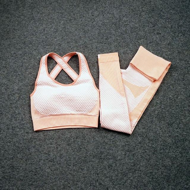 Yoga Suitwear Seamless Long Sleeve High Waist Sport Set - Easy Pickins Store