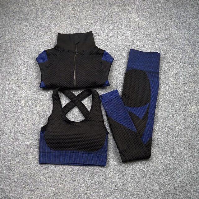 Yoga Suitwear Seamless Long Sleeve High Waist Sport Set - Easy Pickins Store